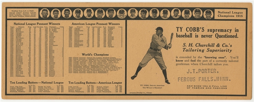 1916 Boston Red Sox Scorecard 